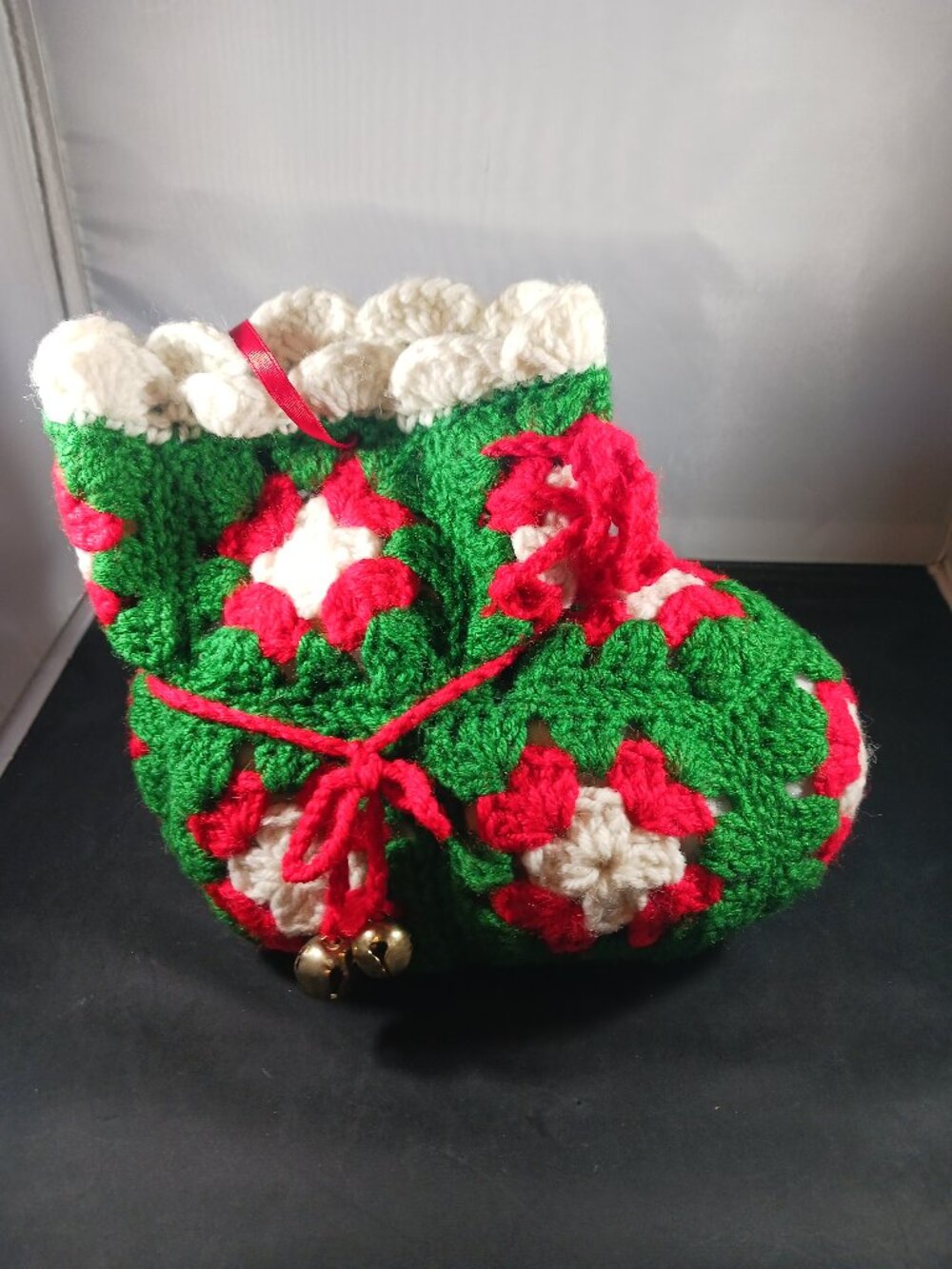 Vintage Crochet Stocking Christmas Decor